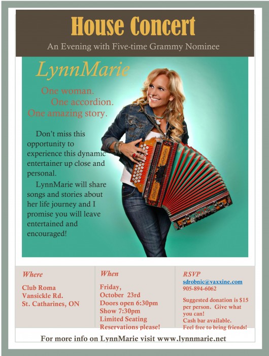 LynnMarie House Concert Invite